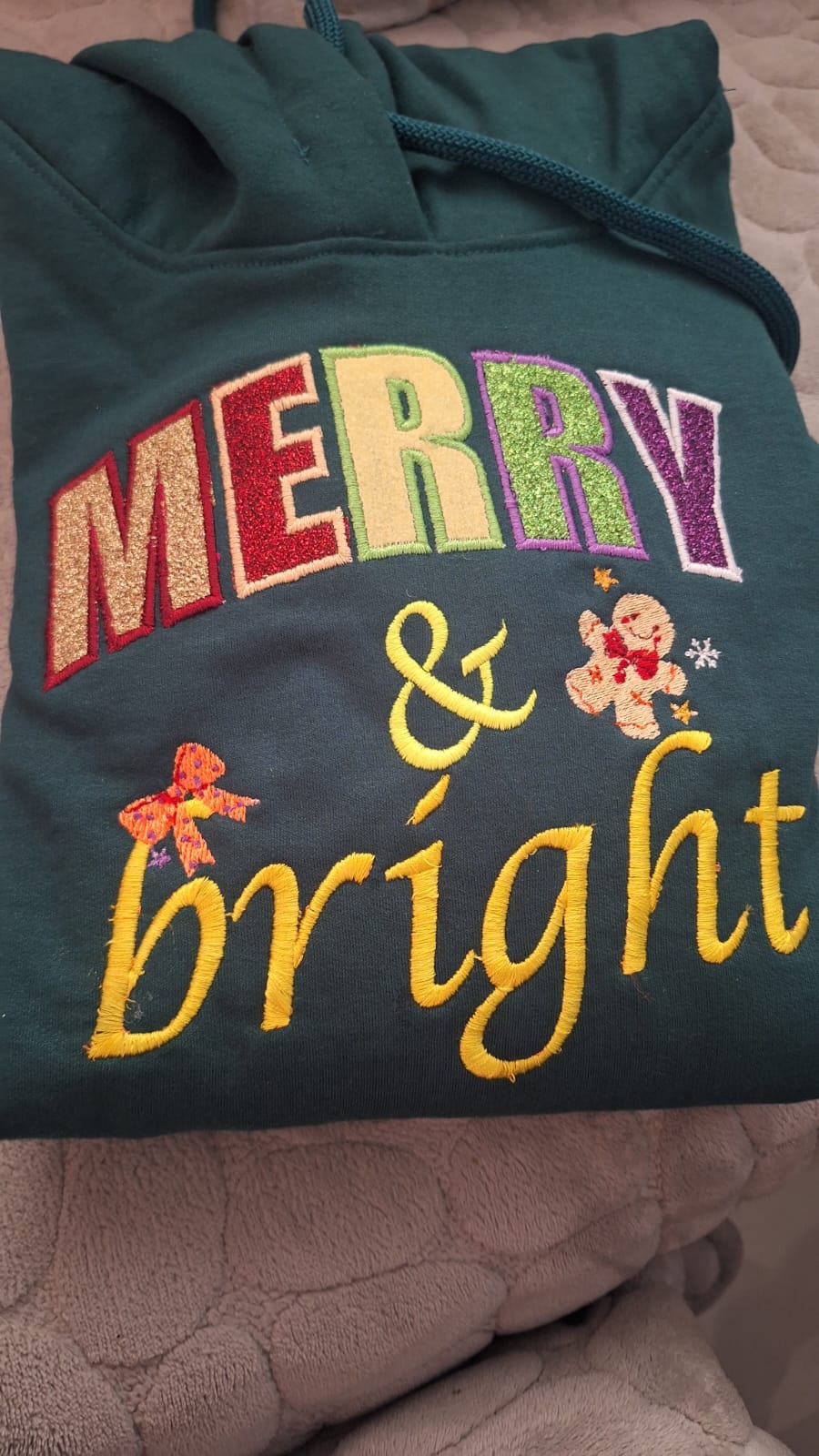 Merry & Bright Christmas Designer hoodie for Teens