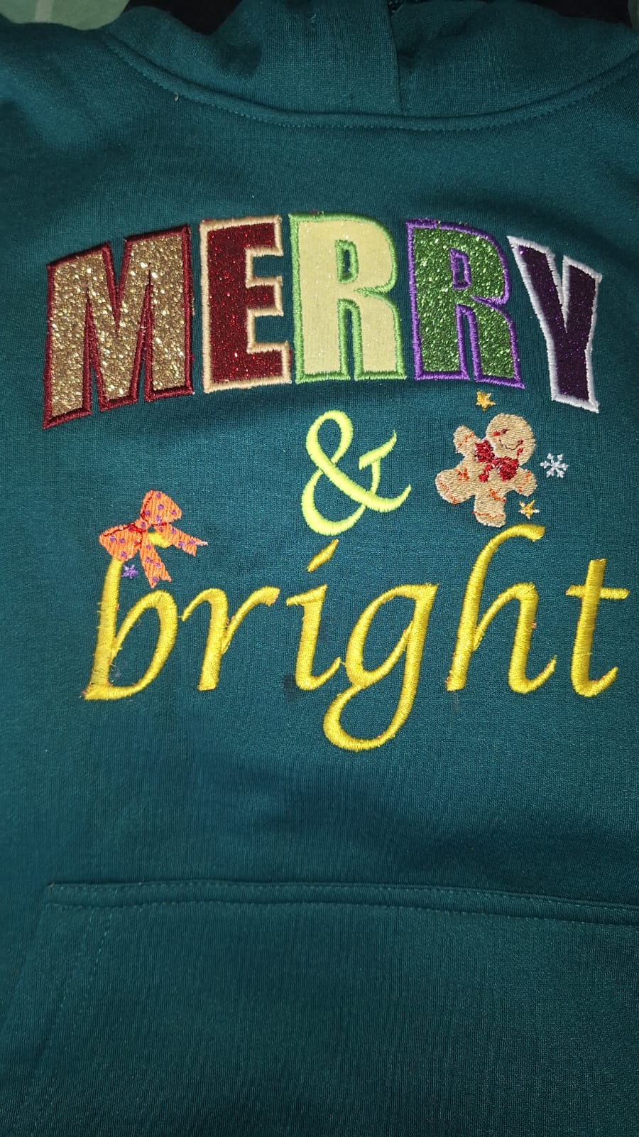 Merry & Bright Christmas Designer hoodie for Teens